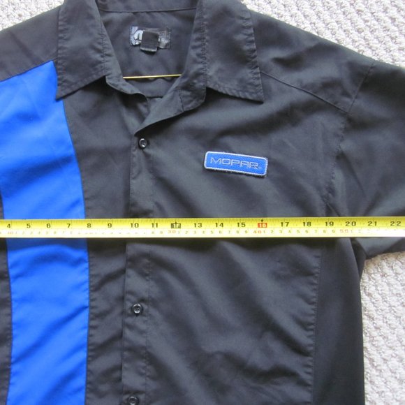 Mopar Canada Shirt Black Button Up Polyester Short Sleeve Size Large - Picture 11 of 15